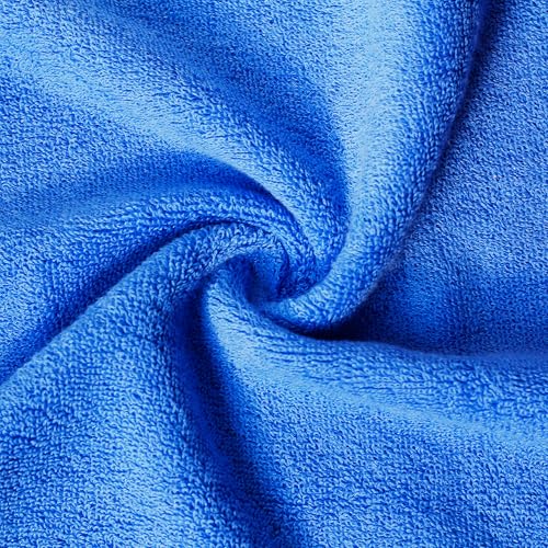 TOPIOUUA 2 Pack 100% Cotton Workout Towels, 12.5" x 43.5" Super Absorbent Soft Gym Towels for Men & Women, Large Sweat Sports Towel for Yoga Running Swimming Travel Football Camping - Blue - image 5