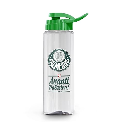 Squeeze do Palmeiras 750 mL Garrafa de Plástico Transparente Licenciado Presente para Palmeirense