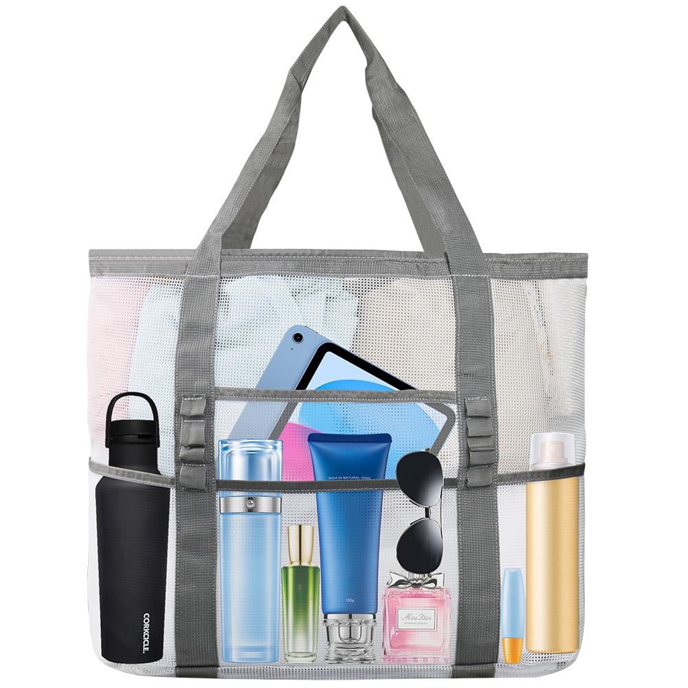 iwill CREATE PROLarge Women Men Summer Beach Shoulder Weekender Tote Bags for Family Beach Trip, Toys Storage Bags