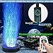 Aquarium Bubble LED Lights RGBW, TOPBRY Remote Controlled Air Stone Disk, with 16 Color Changing, 4 Lighting Effects for Fish Tank Decorations