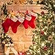 LOOPES 4stk Weihnachtsstrumpf Halter für Kamin Nikolausstrumpf Haken Weihnachtssocken Hänger Weihnachtsstiefel Clips Kaminhaken Aufhänger für Weihnachten Geschenk Nikolausstiefel Silber