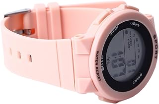 Reloj Deportivo Digital Resistente Al Agua, Color Rosa Electrónico de Moda Multifuncional para Estudiantes