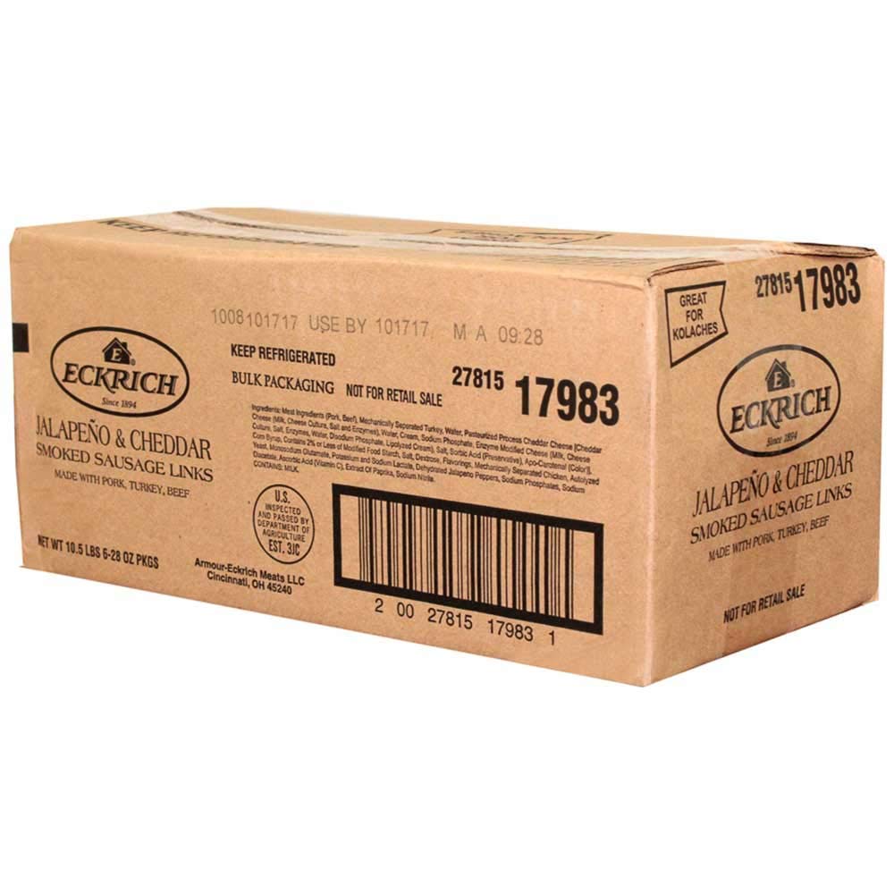 Amazon.com: Eckrich Jalapeno Cheddar Smoked Sausage Link, 14 Ounce