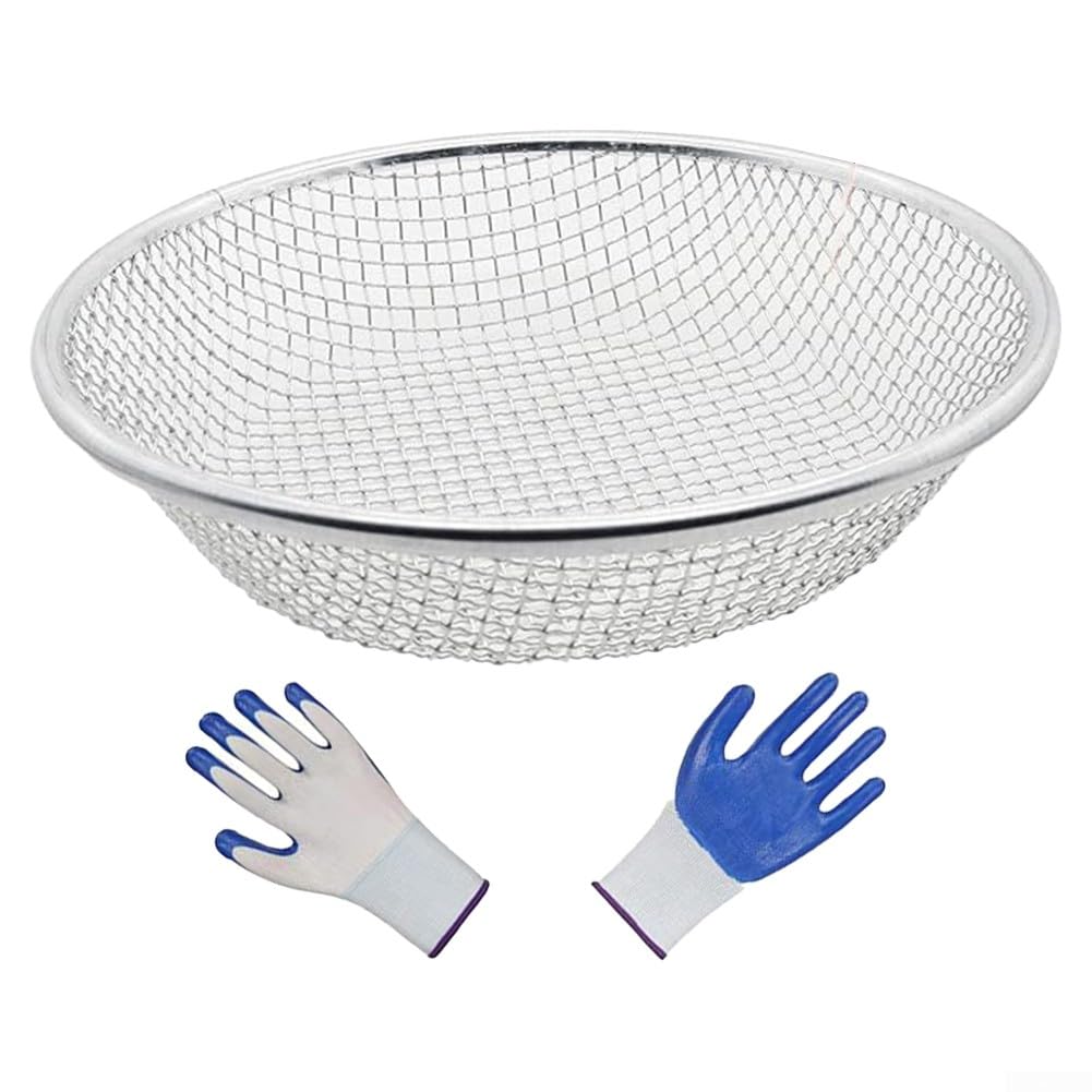 Setaccio da giardino resistente, 30 cm x 7 cm, setaccio in plastica per secchi da 5 galloni, strumento a rete durevole per filtrare il terreno e giardinaggio efficienti