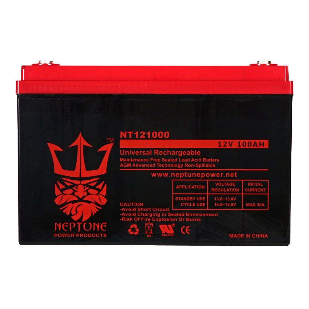 Universal UB121000-45978 12v 100AH Deep Cycle AGM Replacement Battery 12V 24V 48V by Neptune NT121000