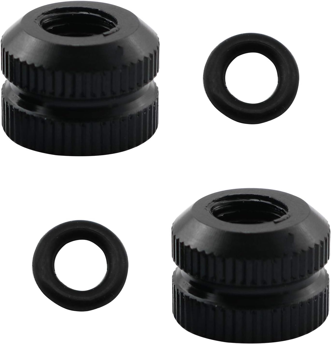 LQ Industrial Vacuum Tire Law Valve Nut 2PCS Black Bicyle