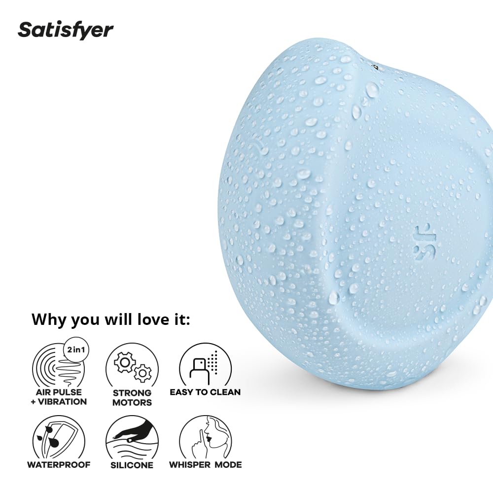 Satisfyer Sugar Rush Vibratore | Impulso d'Aria e Vibrazioni | Silicone delicato sul Corpo | Impermeabile (IPX7) e ricaricabile | La Stimolazione del Clitoride | Sex Toys per Adulti per Donne