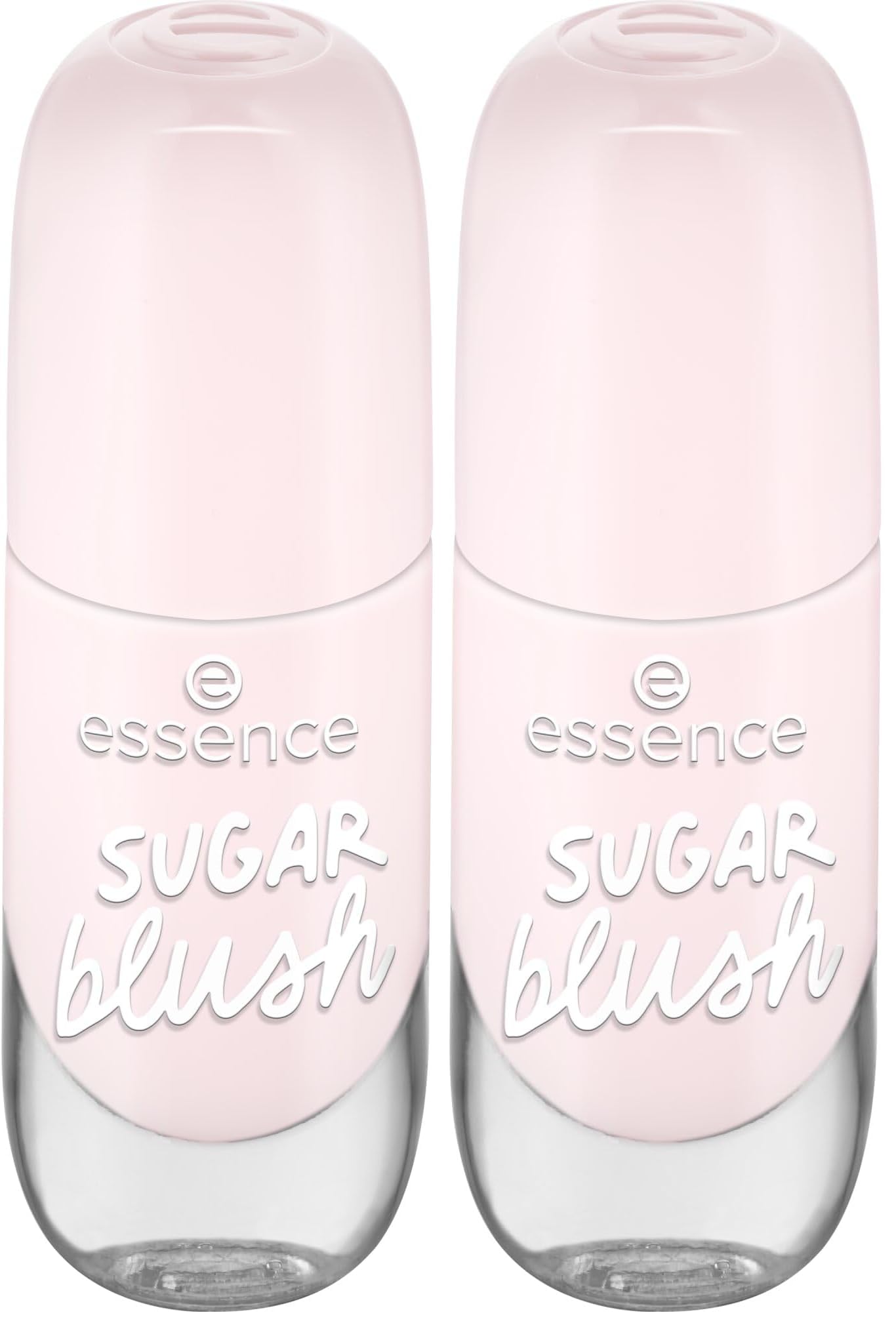 essence gel nail colour 05 SUGAR blush, langanhaltender Nagellack, schnelltrocknend, farbintensiv, glänzend, Expressergebnis, hellrosa, 8 ml (Packung mit 2)
