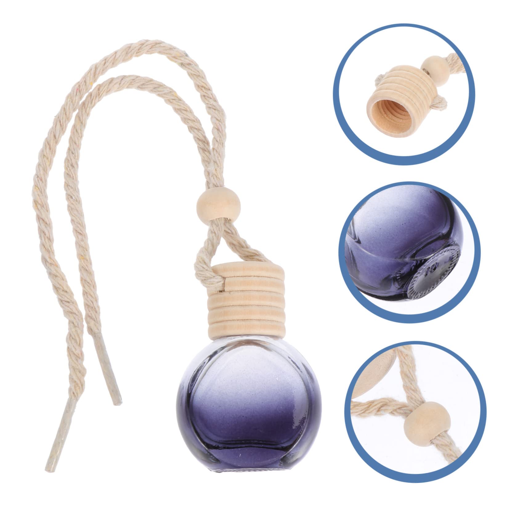 Hängende Auto-luft-parfüm-flaschen-set 20 Stück Schwarzes Glas Parfüm-diffusor-