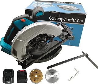 185mm 7'' Brushless Cordless Circular Saw 3.0Ah Battery + Saw Blades