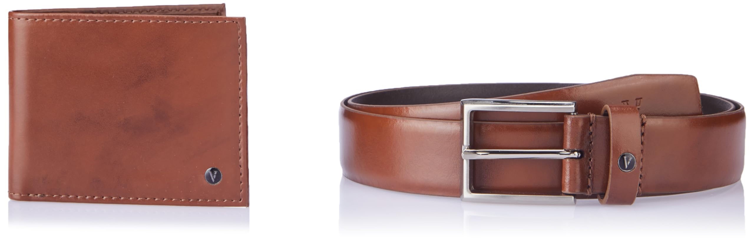 Van Heusen Men Leather Belt & Wallet Combo Pack