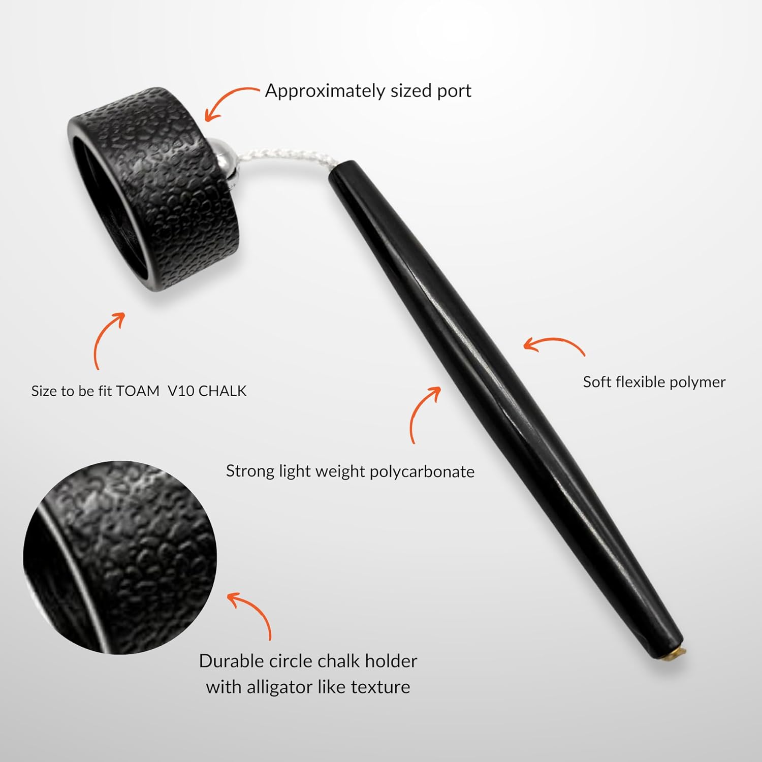 Pro Series Circle Pool Chalk Holder - for Use with TAOM Pyro or TAOM V10 Chalk