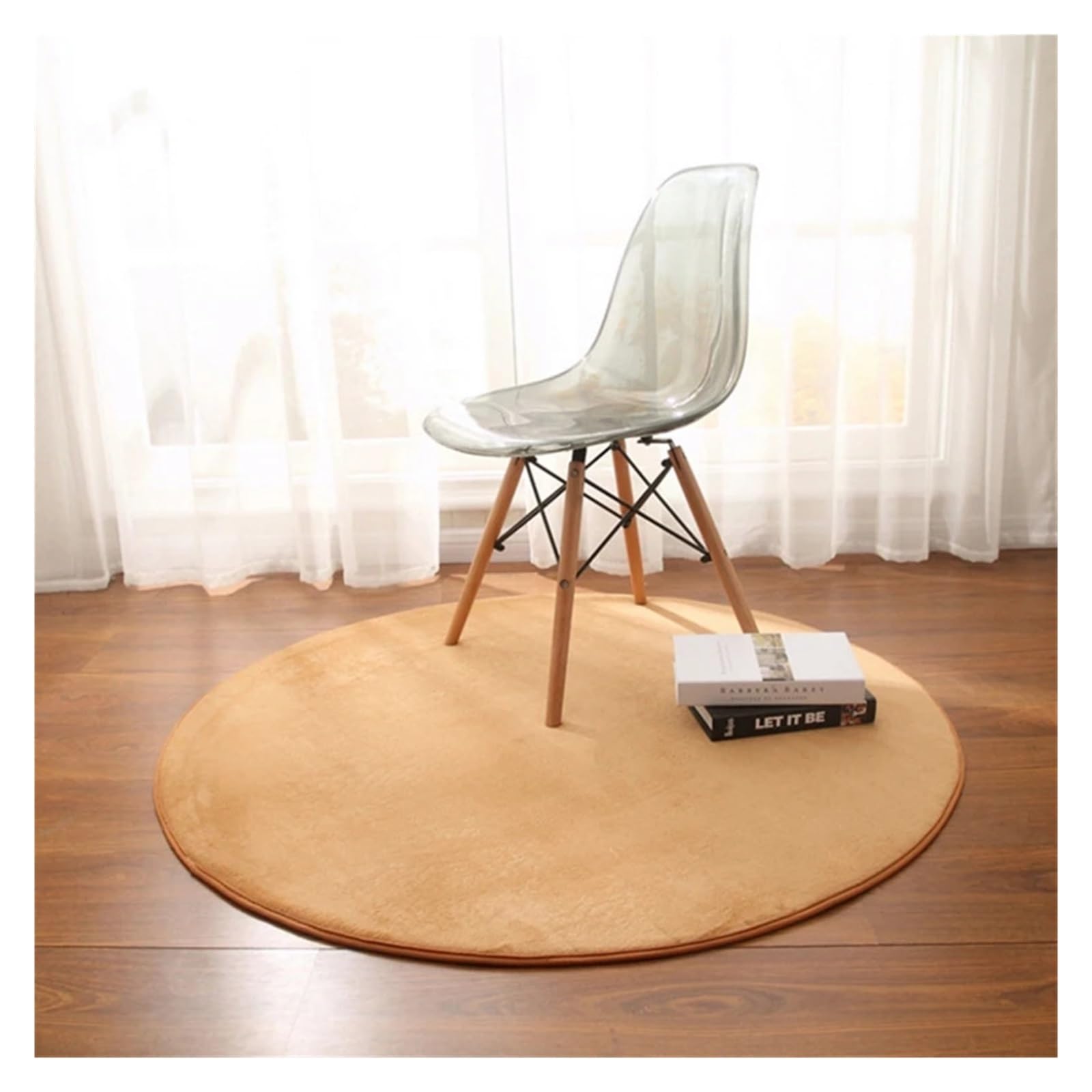Tapis en molleton de corail doux pour coin lecture de balcon