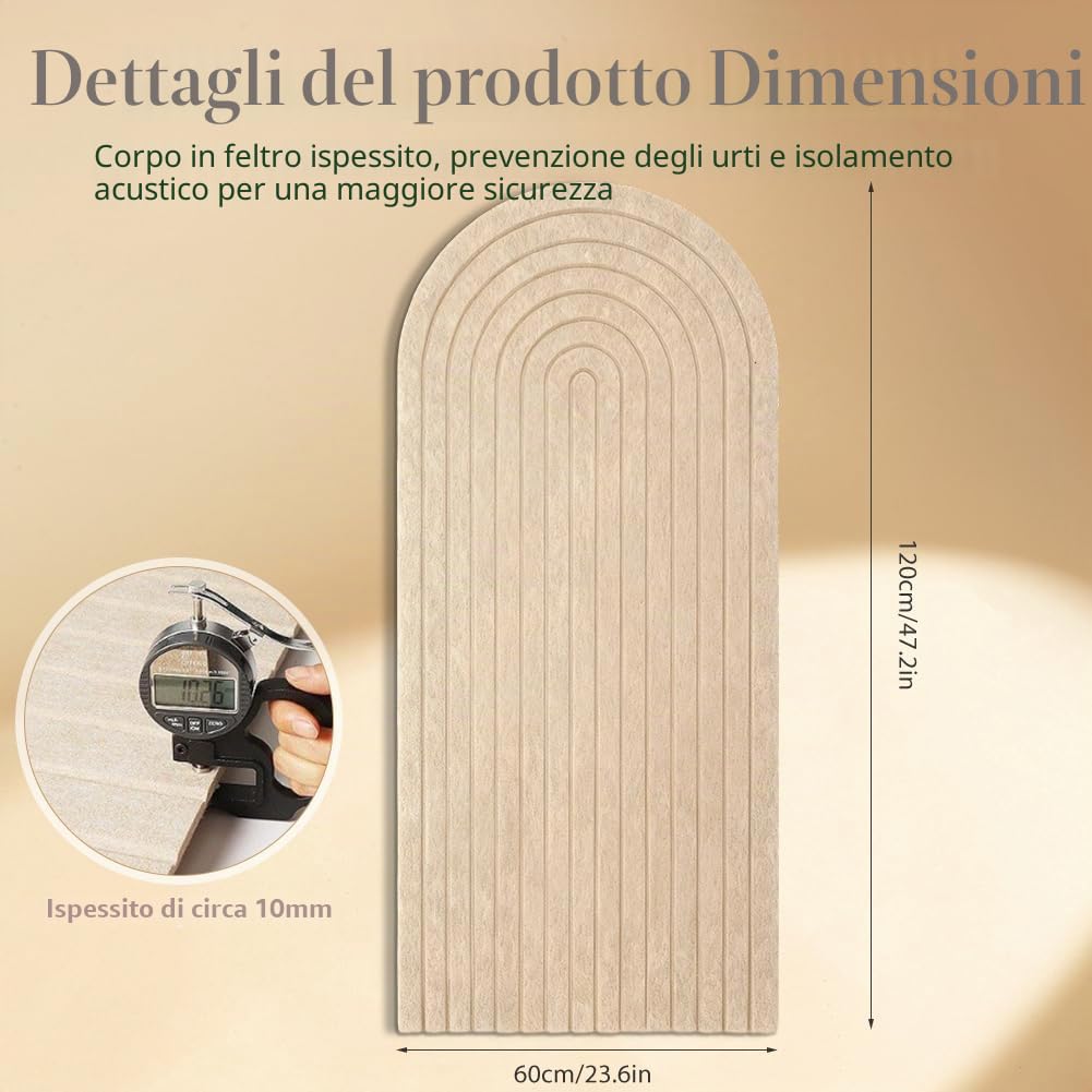Tavola Fotografica Pieghevole Autoadesiva, 60x120cm con Bordi Tondi, Bacheca Decorativa per Camera dei Bambini, Parete in Feltro da 0,9cm di Spessore, Bacheca per Promemoria, Appendiabiti per Scuola