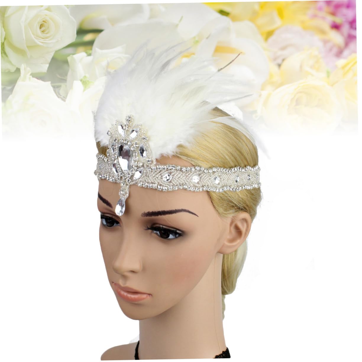 LIFKOME 3pezzi Fascinator Flapper Headband e Accessorio per Sposa e Cerimonie Copricapo Vintage Anni per Matrimoni e