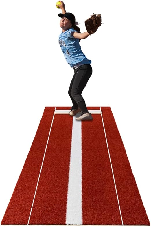 Premium Artificial Turf Softball Pitching Mat 3' x 10