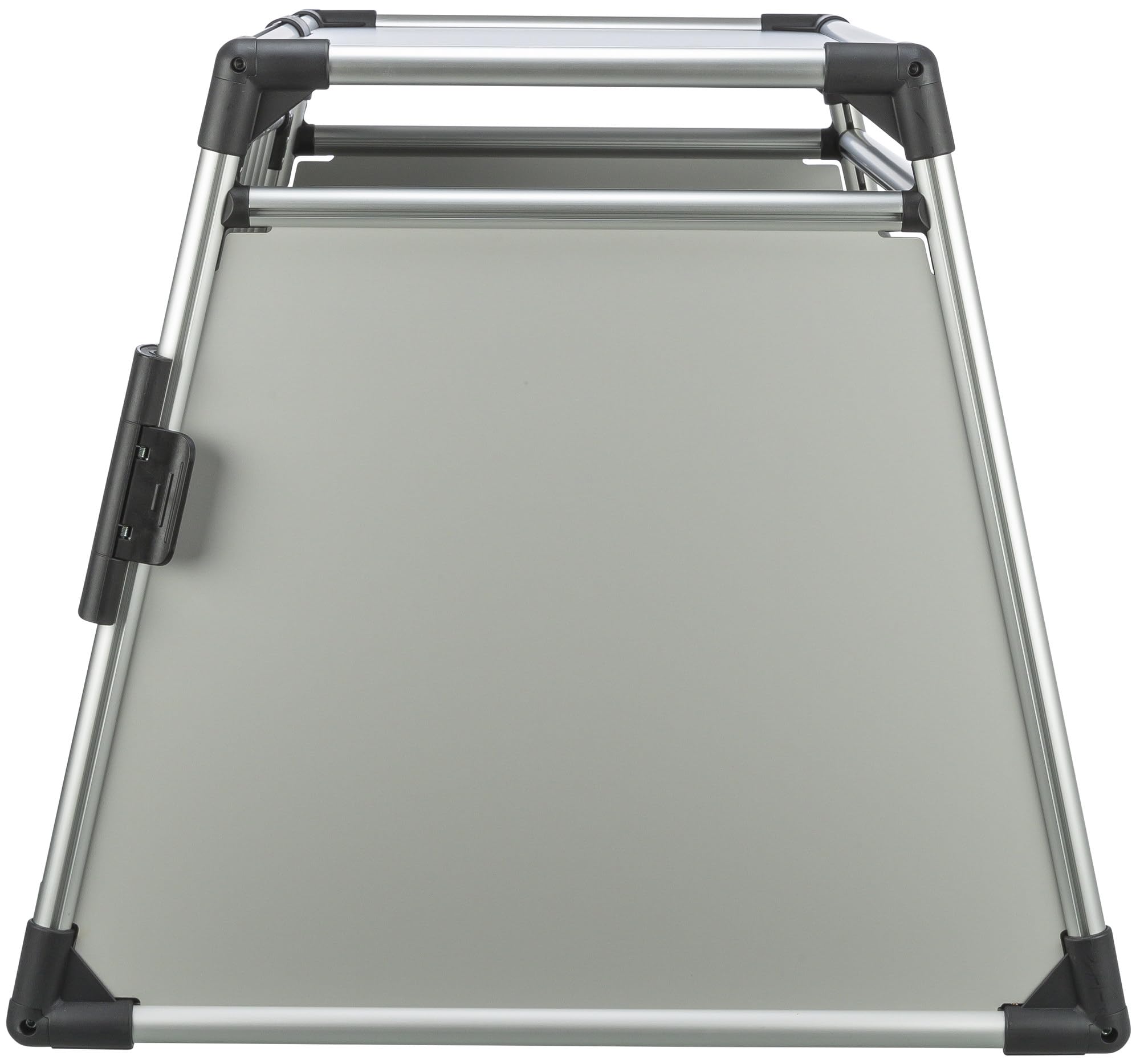 TRIXIE Caisse de transport pour chiens Aluminium en argent - L : 91 × 75 × 84 cm, caisse pour chien stable et silencieuse avec côtés biseautés, fermeture de sécurité & tapis de sol antidérapant- 39344