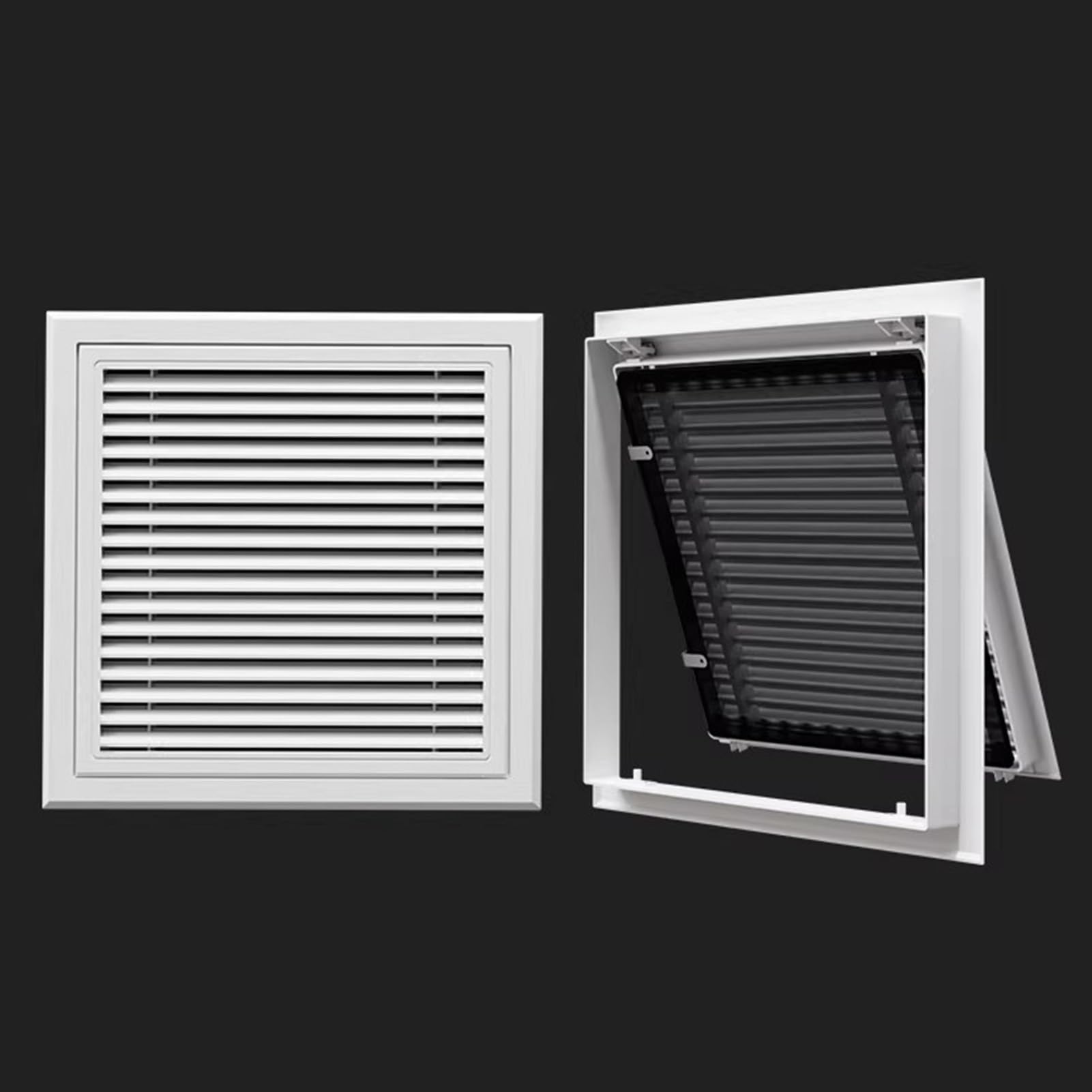 Yilufaykp White 10X10", 12X12" Abs Access Panel With Filter Screen, Removable Filtered Inspection Door For Wall & Ceiling, Ventilated Utility Access Cover(20X20in/50.8X50.8cm)