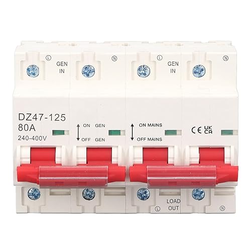 AC240-400V 80A Interlock Disyuntor 2P+2P Interruptor de transferencia de energía dual Disyuntor en miniatura con barra colectora Capacidad de