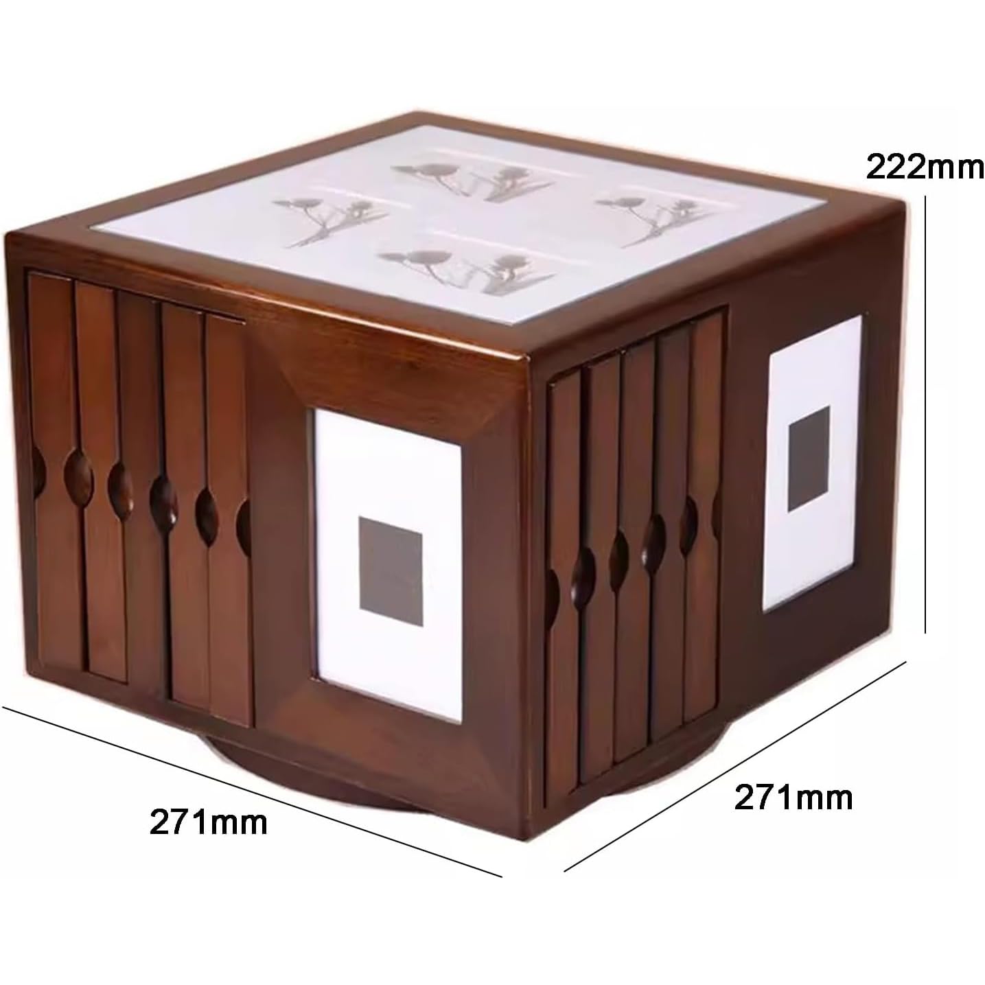 Drewniany album na zdjęcia, kostka 15 x 10 cm, na 400 zdjęć, obrotowe przechowywanie z obrotową podstawą, idealne do dekoracji domu i wesel