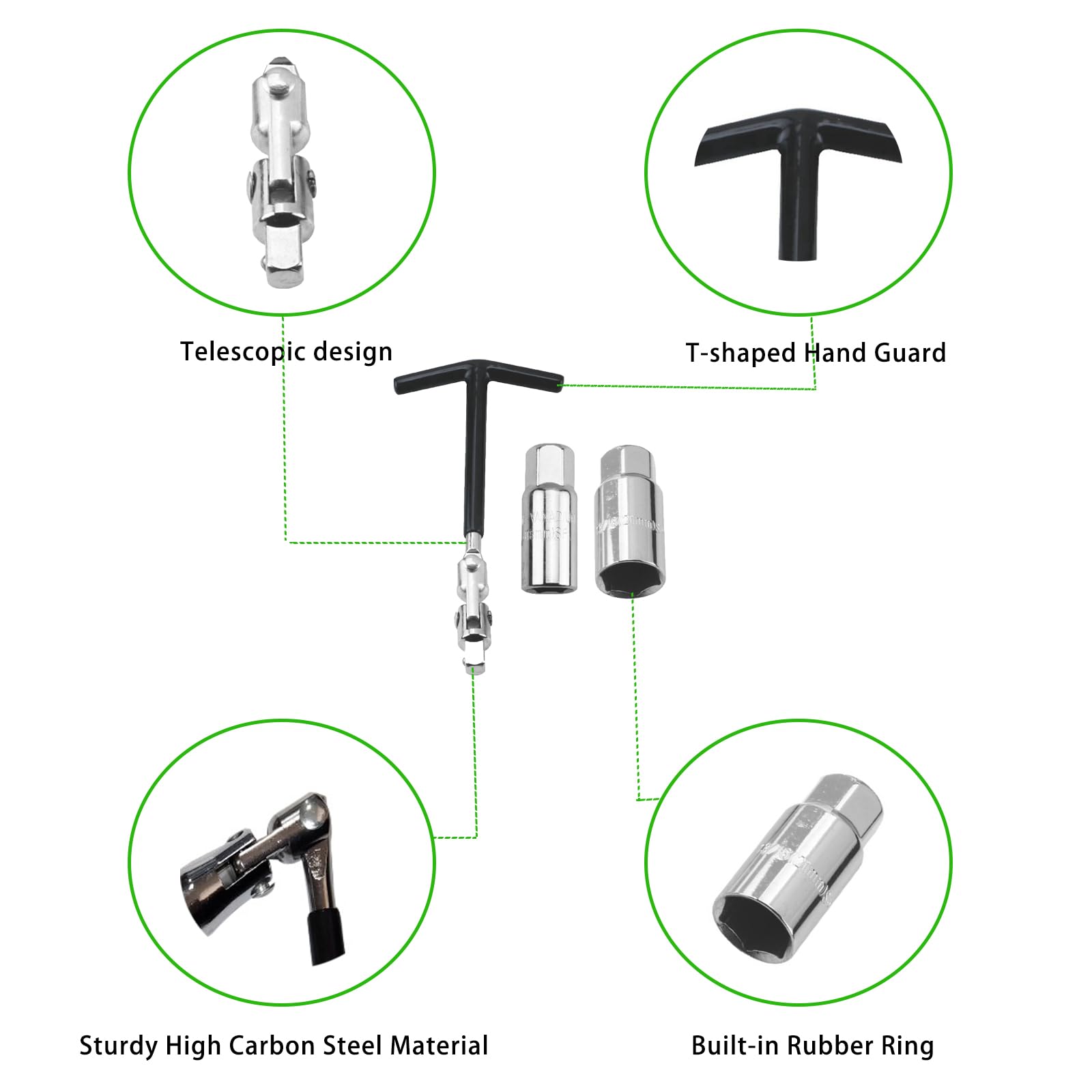 Clés à Bougie Jeu De 4 D'allumage 16/18/21 Mm, Clé à Bougie Universelle Pour Voiture Et Moto Extracteur De Bougies Dallumage Jeu De Cles A Bougie Dallumage 85418169 Cle De Bougie