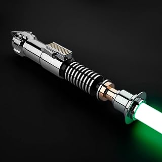 Pro Dueling Lightsaber | Heavy-Duty Light Saber | FX Sword Aluminum Hilt Duel Blade | Motion Swing Rechargable Toy for Adults & Kids | 11 RBG Colors 9 Custom Sounds | Chrome Luke