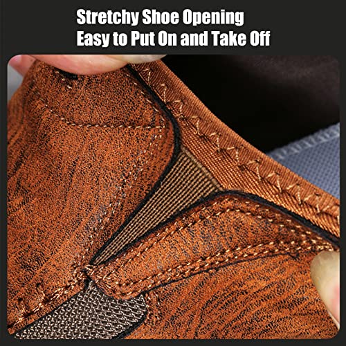 Mens Slip on Orthopedic Leather Loafer Casual Business Lightweight Walking Soft Driving Shoes Moccasin Daily Flats Sneakers 6