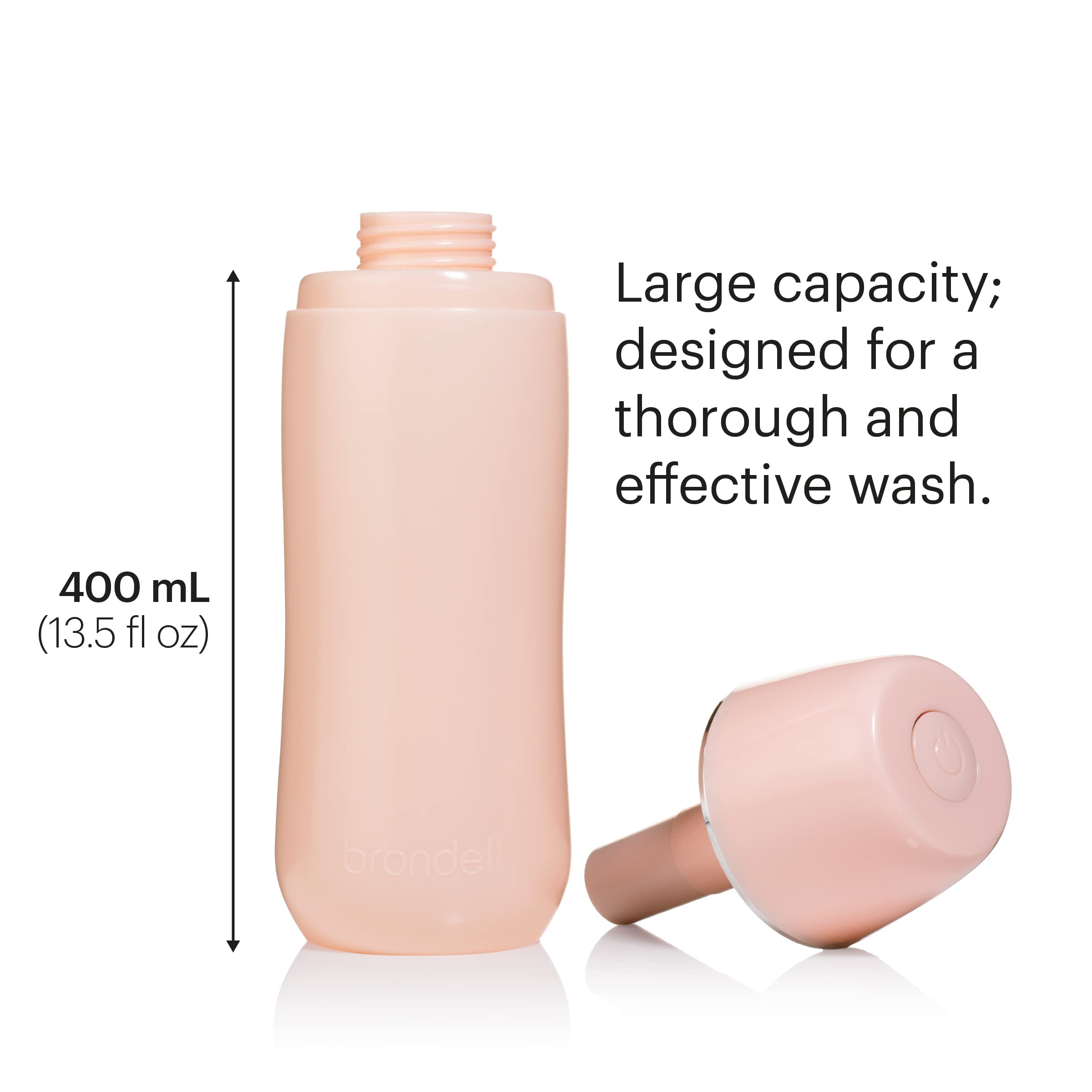 Brondell GoSpa - Bidet portatile avanzato per viaggi, sistema di ugelli pop-up, compatto di alta qualità, con custodia da viaggio discreta per una comoda conservazione, 400 ml, rosa