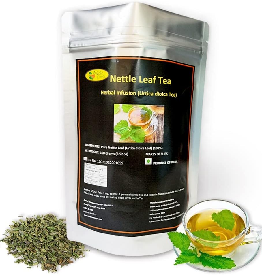 Himalayan Nettle Leaf Tea (100 Grams, Loose) | Urtica dioica | Stinging Nettle Leaves sourced from Himalayas | Kidney Detox | UTI drink for Women| Blood Purifying Herbal Tea -100 GRAMS