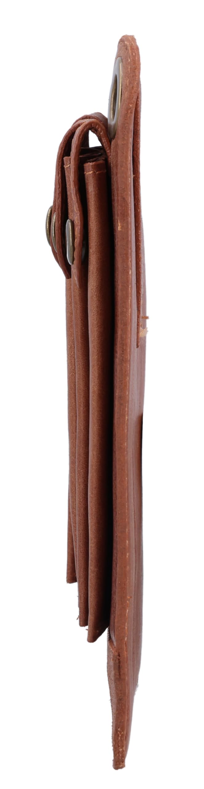 Gusti Pino - Bolso bandolera de piel para peluquería y herramientas, color marrón