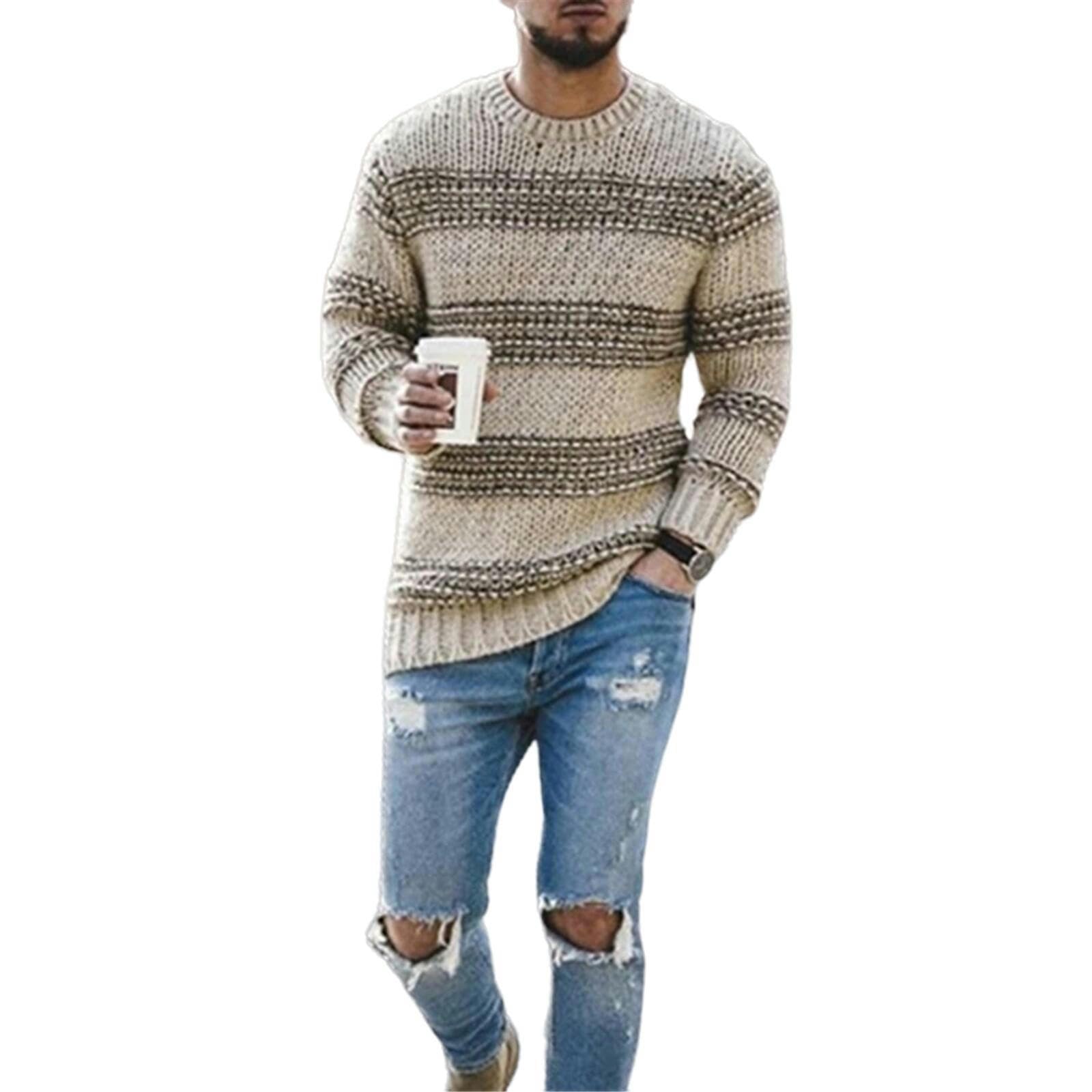 Pull à rayures masculin lâche pour éviter l'inconfort des vêtements serrés - 8