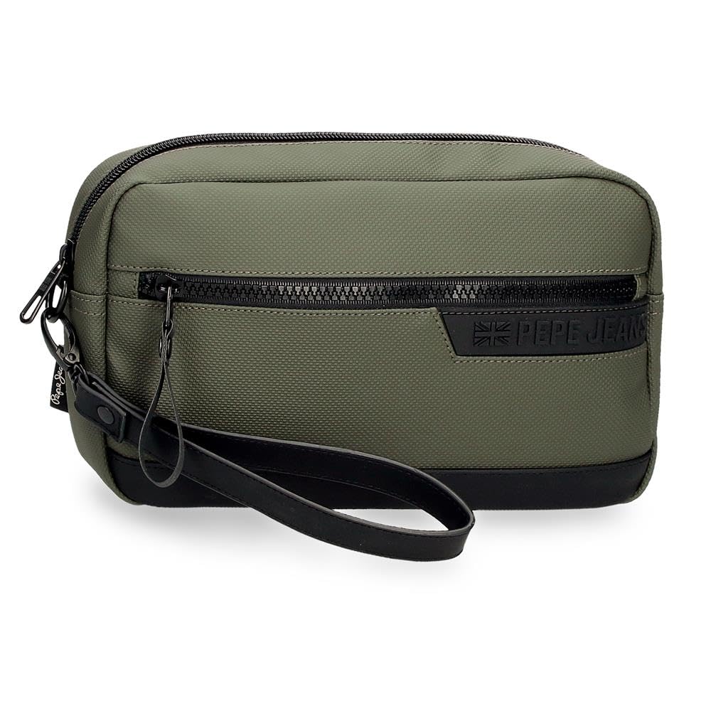 Pepe Jeans Dorking Green Handbag 24.5x15x6 cm Polyester with Synthetic Leather Details by Joumma Bags