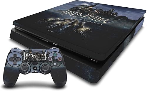 Head Case Designs Calcomanía de vinilo con licencia oficial del castillo de Harry Potter para videojuegos, compatible con Sony Playstation 4 PS4