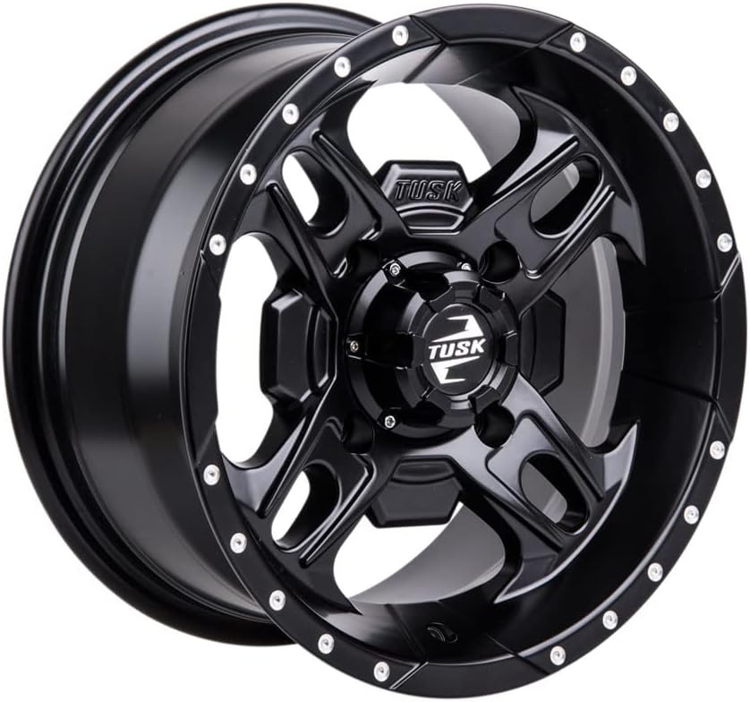 TUSK 4/137 Beartooth Wheel 12x7 5.0 + 2.0 Matte Black for Kawasaki Mule SX 400 4x4 XC 2017-2021
