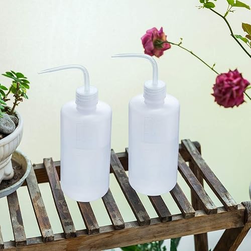 Vista 17 de Oubest Botella de riego exprimible de 8.5 fl oz y 16.9 fl oz - Lata de riego de plástico - 2 piezas