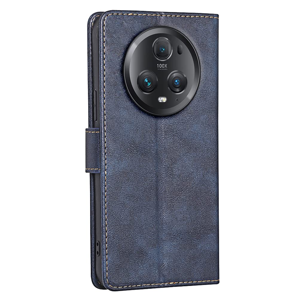 RankOne Custodia A Portafoglio per HONOR Magic5 Pro 5G (6.81 Inches), Custodia Magnetica in Pelle Rosso