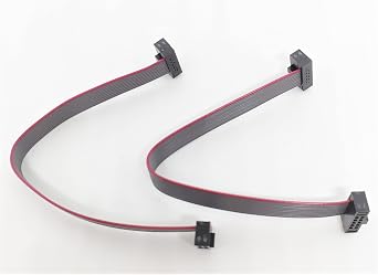2-Pack 10cm 4 Inches 1.27mm 10P 2x5 F/F Mini Female IDC Connector on 0.635mm Pitch 10 Conductors