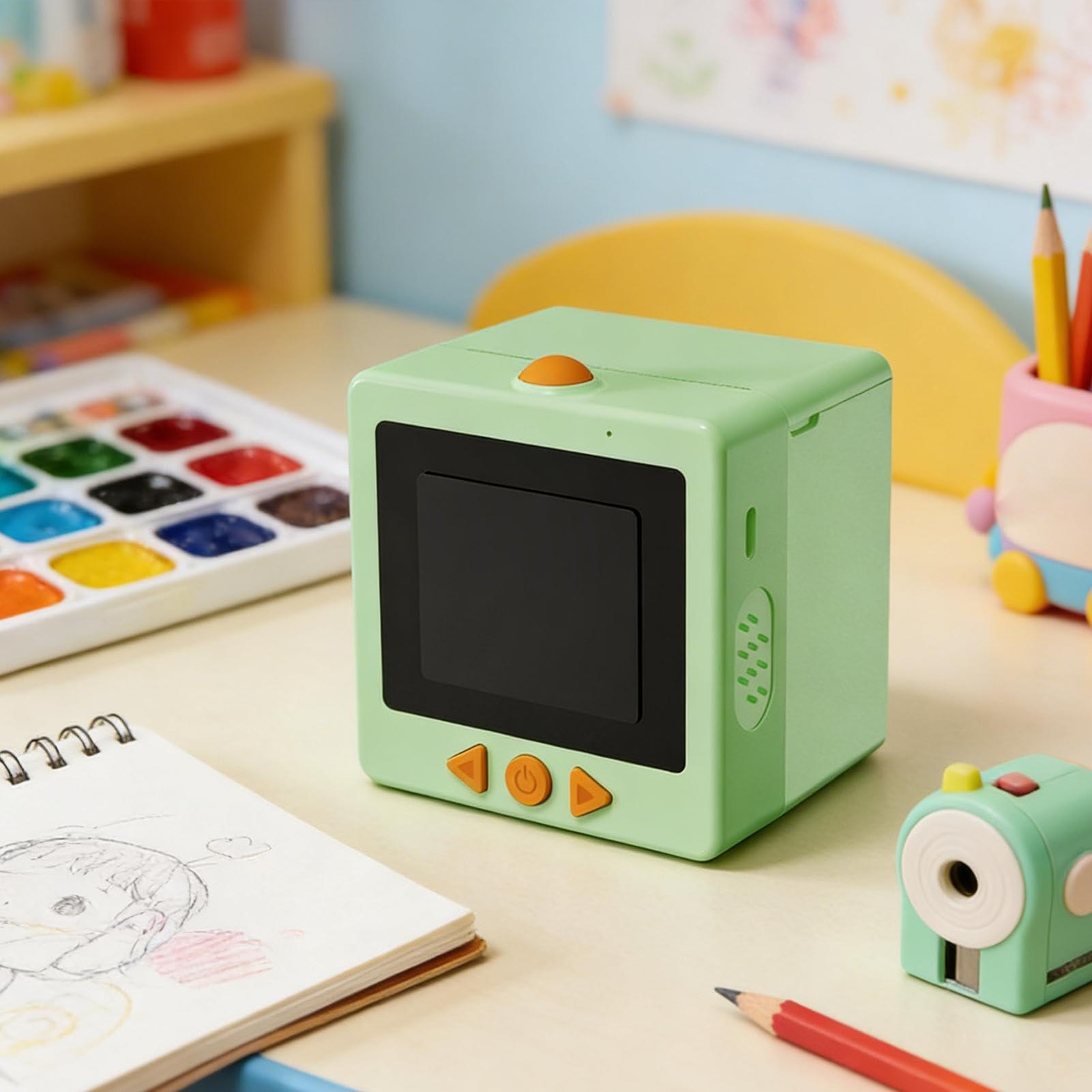 Stampante adesiva - Gadget intelligente per etichettatrice a controllo | vocale, di stampa compatto wireless con interfaccia schermo | Soluzione efficiente per progetti accademici Scrapbooki