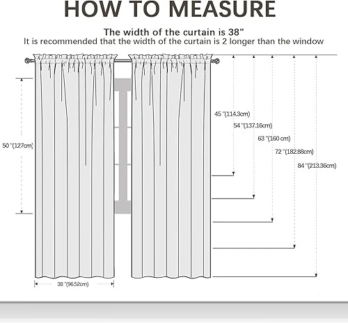 Miniatura 7 de youleyar 2 paneles de cortinas de gasa transparentes con dobladillo para barra, naranja, beige, negro, gris, café, 38 pulgadas de ancho y 84
