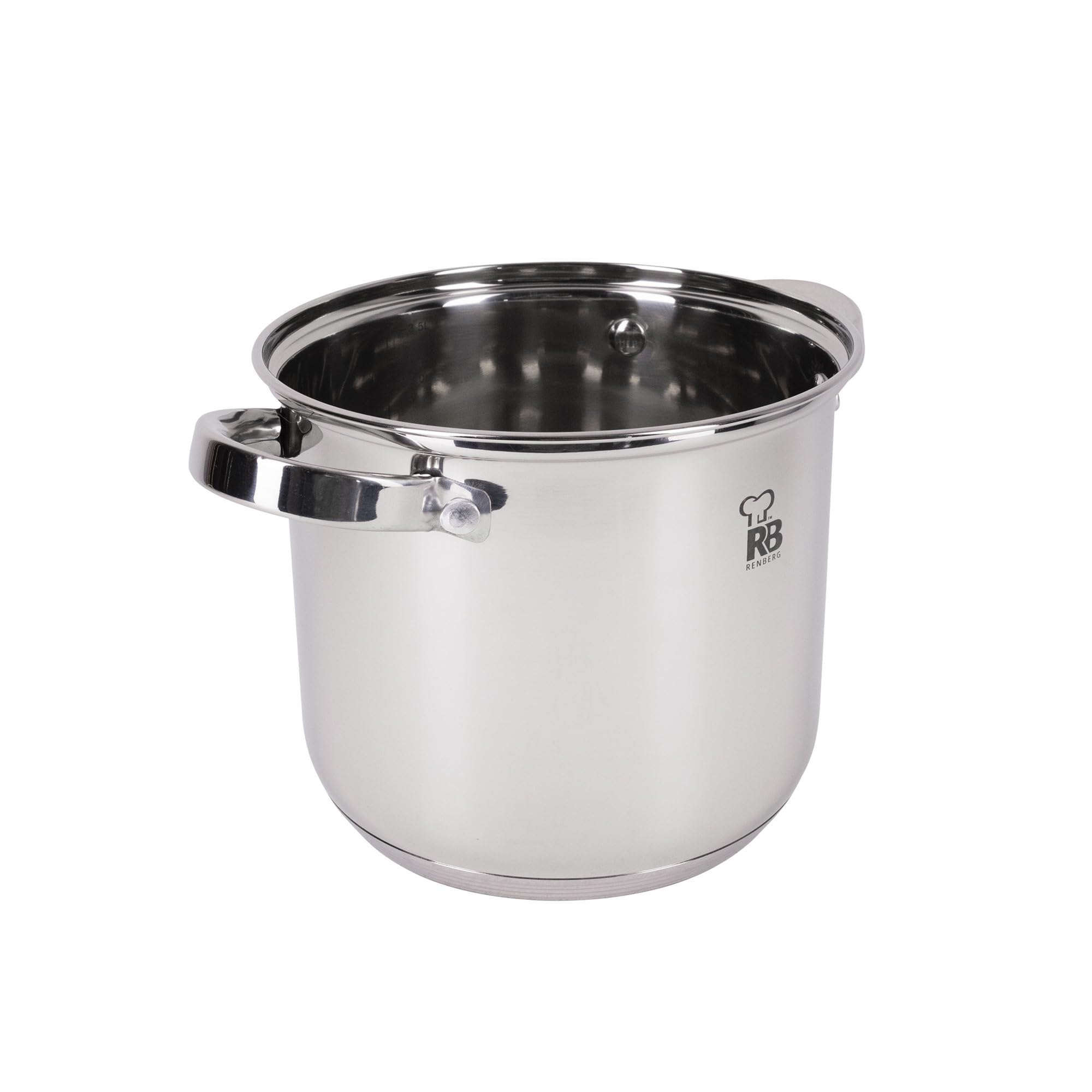 Renberg BATERÍA 8PCS, Acero Inoxidable, Silver, 4 L