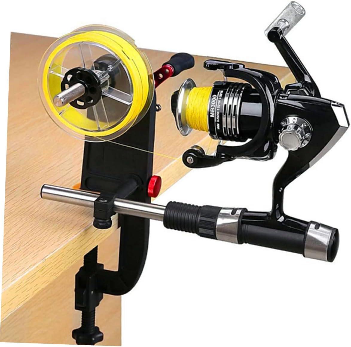 Sosoport Fishing Reel Line Winder Fish Line Spooler Reel Winding System Drop Wheel Wheel Friendly Made of Plastic Metal
