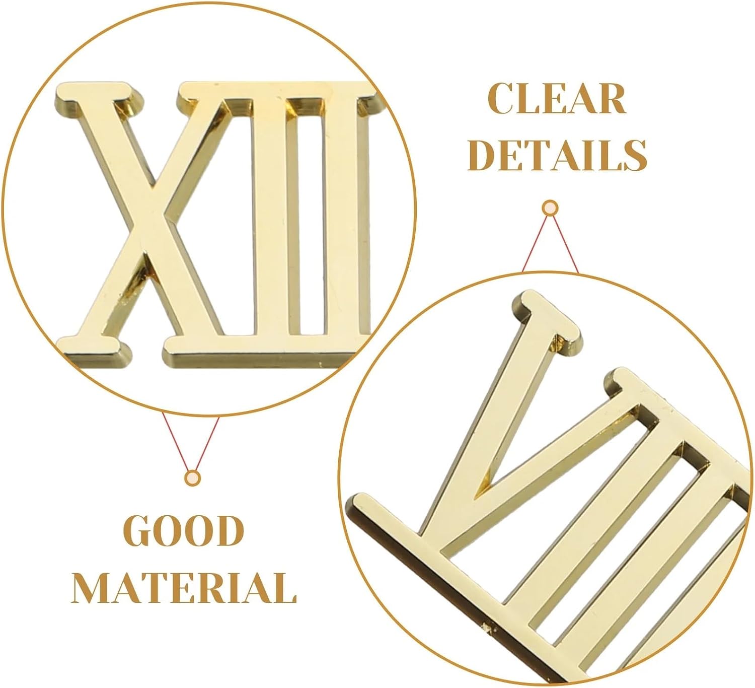 Clock Numbers 20 Sets Clock Roman Numerals Electroplated Watch Accessories Clock Numbers Face Replacement Hands Kits Roman Numeral Wall Making