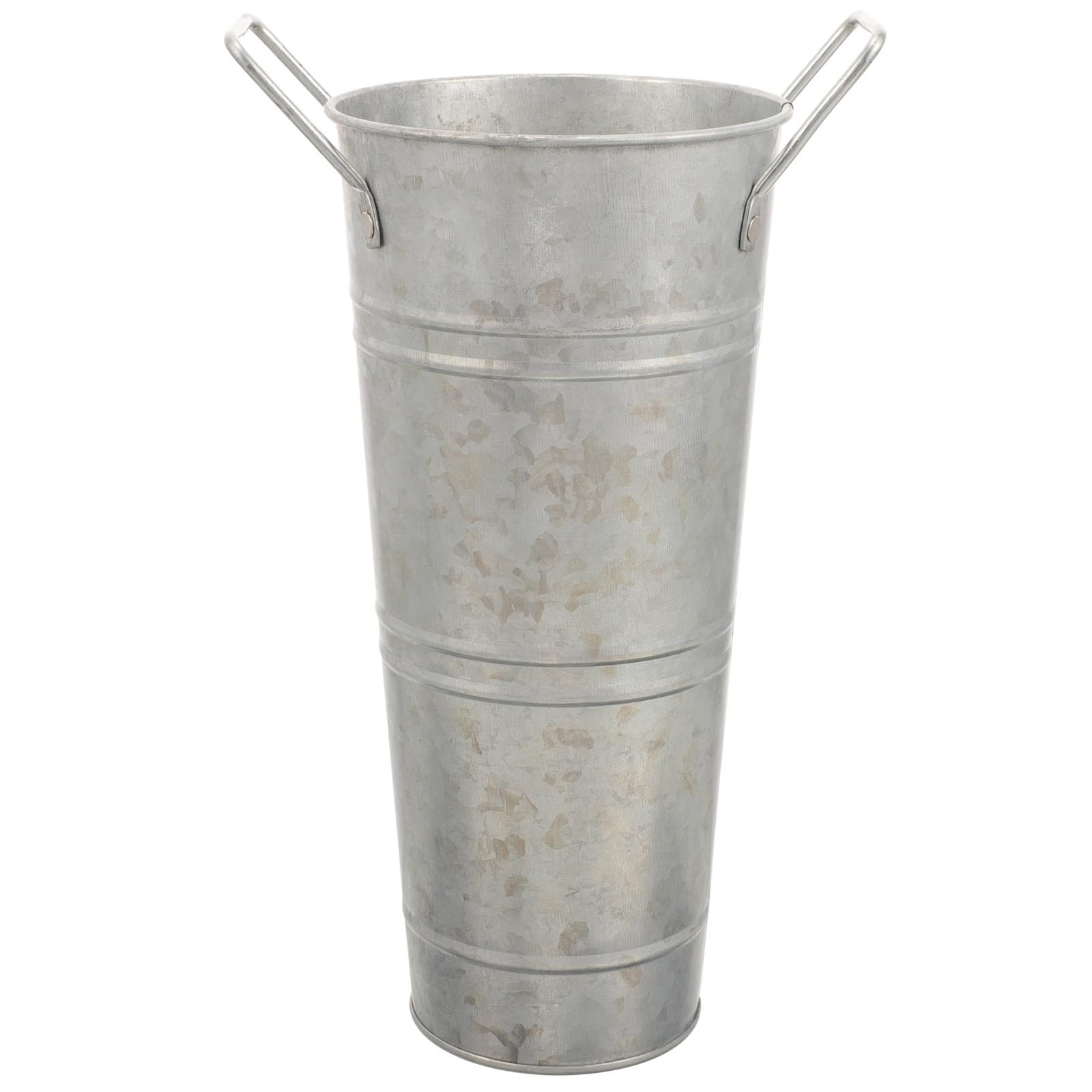 Maceta de hierro galvanizado anti-fugas con asa estilo vintage