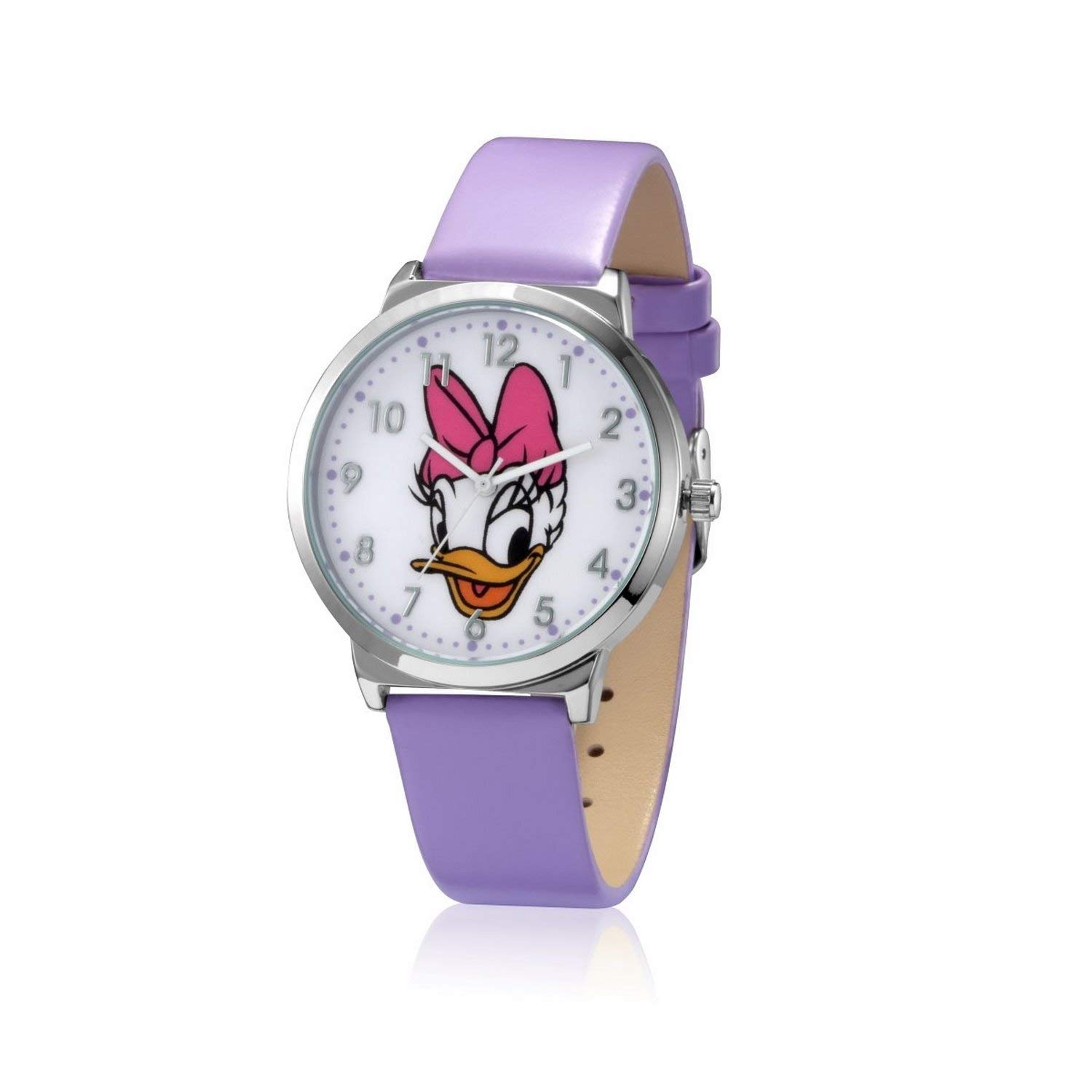 Disney Daisy Duck Watch - Purple PU Strap : Amazon.co.uk: Fashion