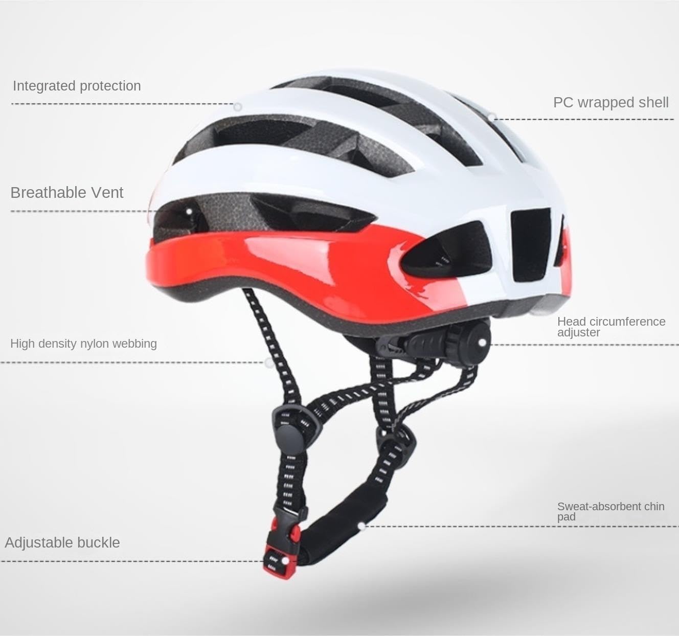 Sportowy Kask Rowerowy Kask Rowerowy Bezpieczeństwa 58cm Do 61cm Oddychający Kask Rowerowy Do Jazdy Na Rowerze Na Świeżym Powietrzu dla kobiet i mężczyzn