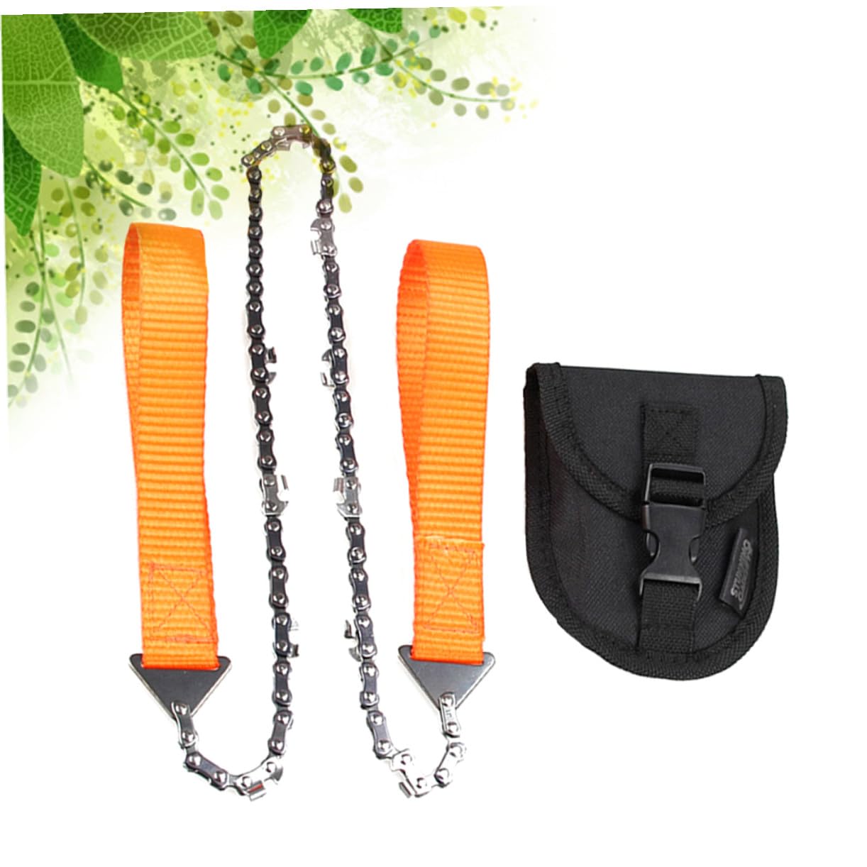 POPETPOP Scie À Chaîne Pliante Portable Outil De Camping Efficace 3 Pièces Avec Étui De Rangement Pour La Survie En Extérieur