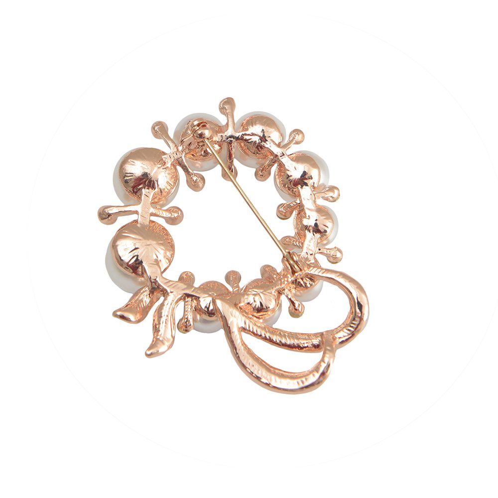 Elegant Rose Gold Flower Brooch Pin