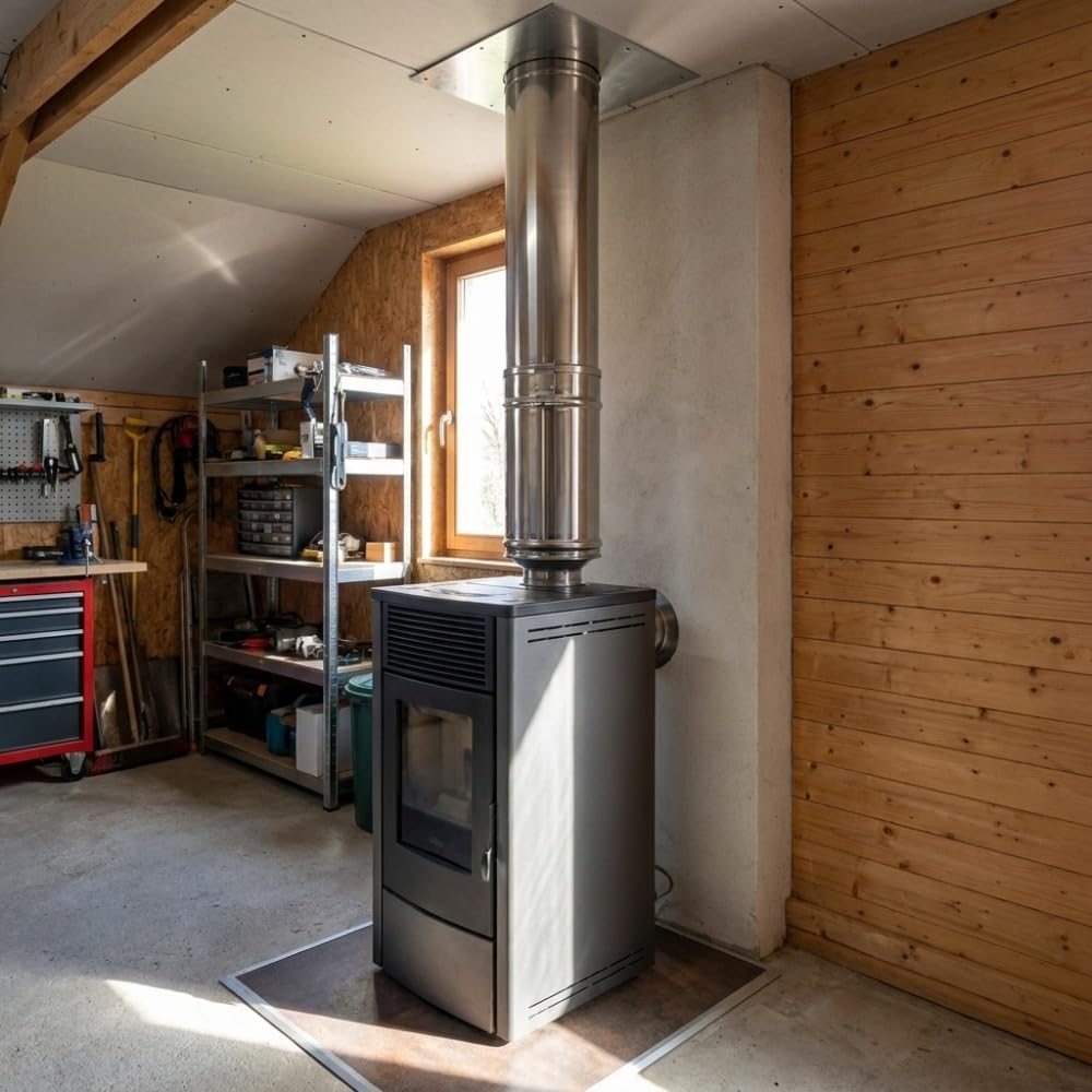 Maka Modulo Lineare 250 mm Canna Fumaria Doppia Parete Inox Ø 80 mm