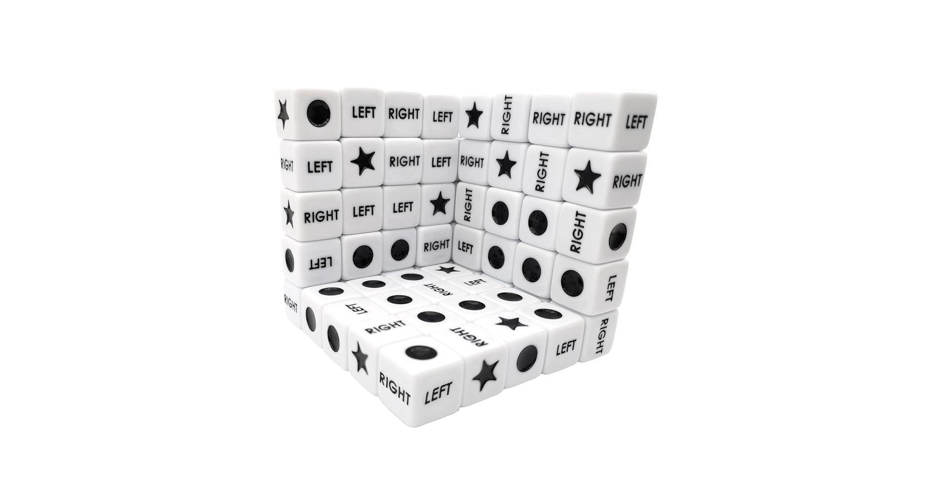 Amazon.com: Ahoper 50 Pieces Left Right Center Dice Only 50