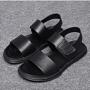 Amazon | [N gaji] サンダル メンズ 本革 無地 上質 夏美品